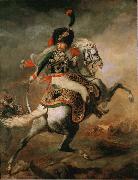 Theodore   Gericault Officer of the Imperial Guard (The Charging Chasseur) (mk09) Spain oil painting artist